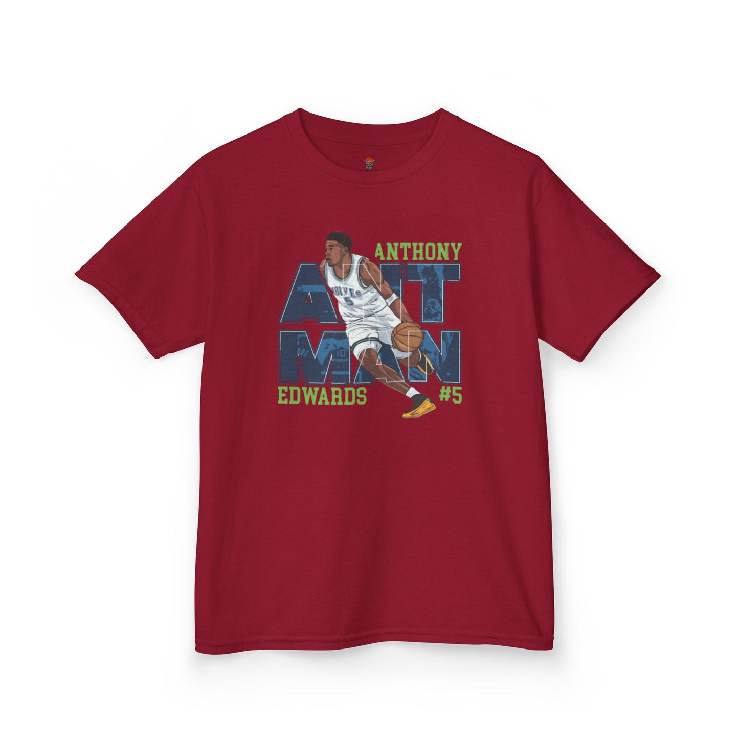 Kids Basketball Fan Tee, Kids Sport Shirt, Anthony Edwards #5 Jersey, Basketball Clothing, Personalized Kids Apparel