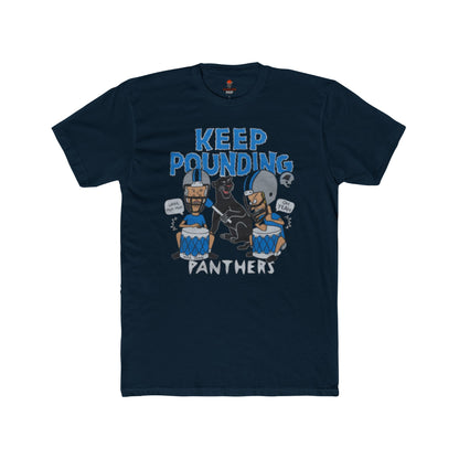 Adult Panthers Football Graphic Tee, Keep Pounding Cotton T-Shirt, Unisex Sports Apparel, Game Day Shirt, Fan Gift, Casual Outfit