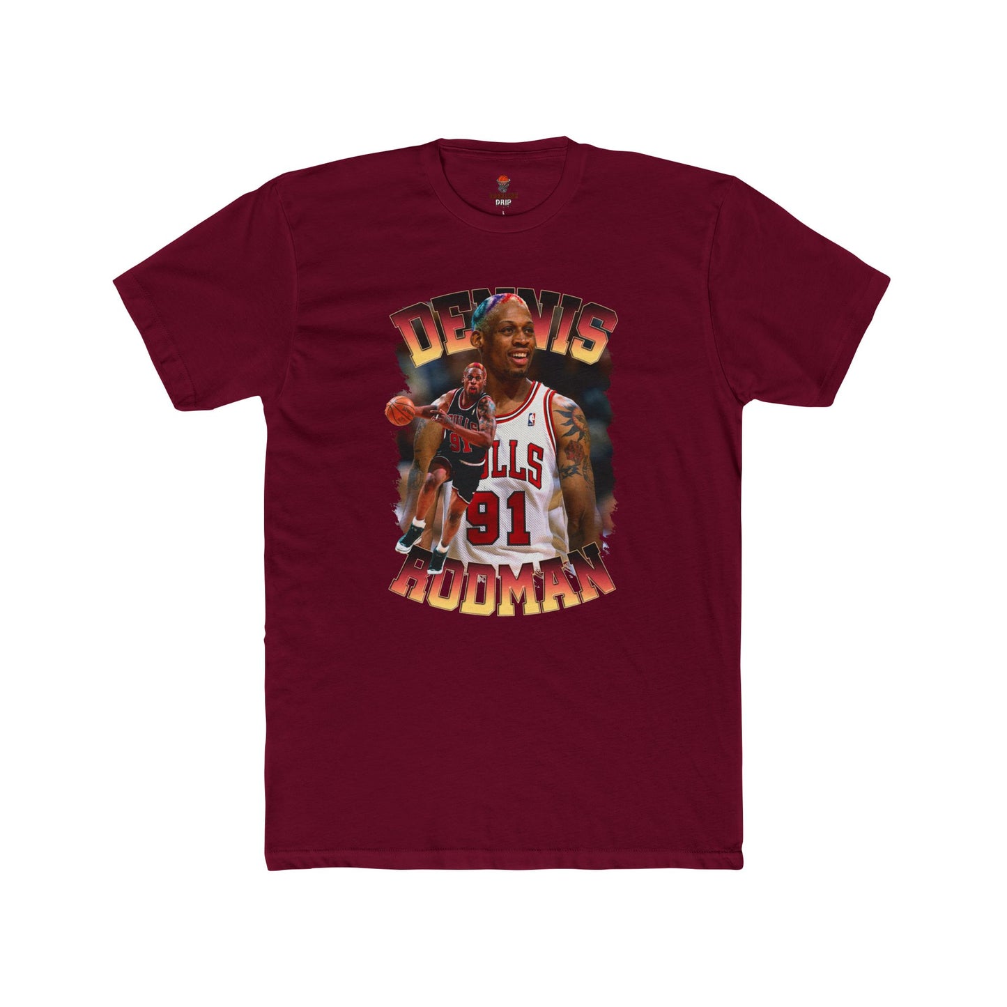 Adult Dennis Rodman Graphic Crew Tee, Vintage Sports Tees, Basketball Fan Gift, Unisex Cotton Shirt, Retro Athletic Wear