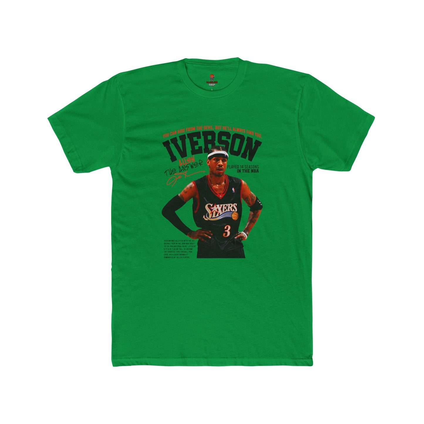 Adult Allen Iverson Unisex Cotton Crew Tee, Basketball Fan Gift, Sports Apparel, Casual Wear, Unisex T-Shirt